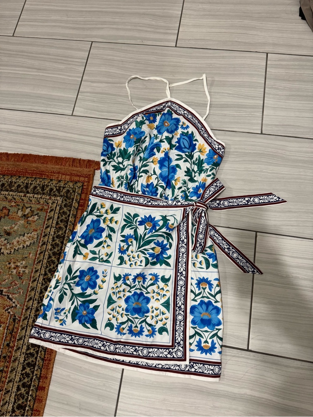 Cupshe NEW Floral Tile-Print Sundress